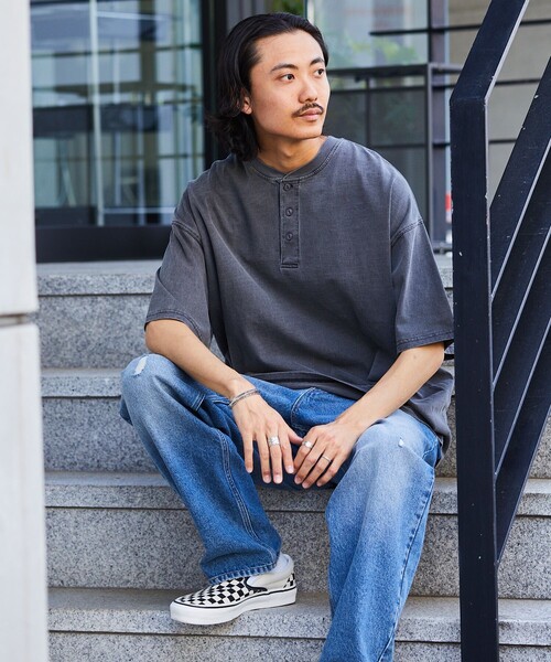 「FREAK'S STORE」 半袖Tシャツ MEDIUM ブラック メンズ_画像7
