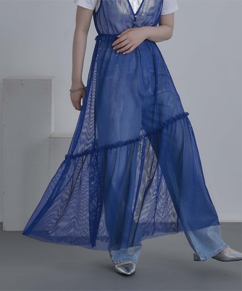 「miette」 サロペットスカート FREE ブルー レディース_画像8