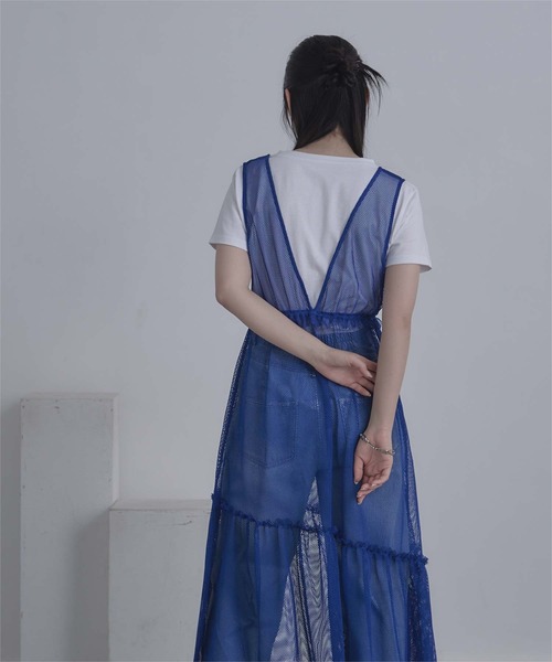 「miette」 サロペットスカート FREE ブルー レディース_画像9