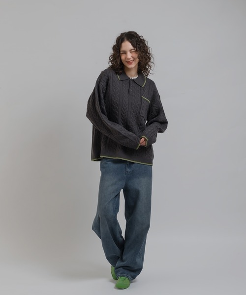 「MUHET」 長袖ニット MEDIUM オフホワイト レディース_画像3