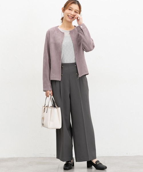 「Honeys」 ブルゾン M グレイッシュベージュ レディース_画像7