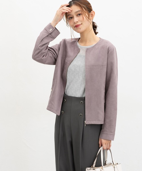 「Honeys」 ブルゾン M グレイッシュベージュ レディース_画像9