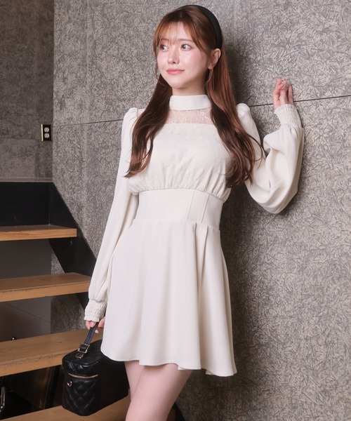 「LIPSERVICE」 長袖ワンピース S ブラック レディース_画像6