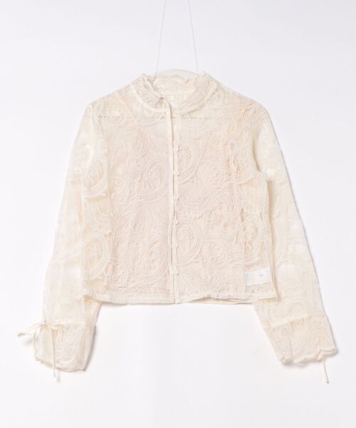 H.TOKYO NUIT ブラウス シャツ 総レース シアー ハイネックブラウス