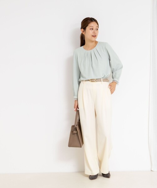 「NOLLEY'S」 パンツ 38 オフホワイト レディース_画像4