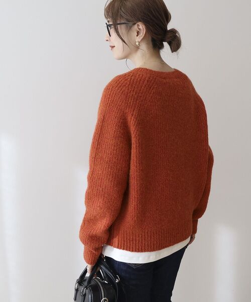 「AMERICAN HOLIC」 長袖ニット M オレンジ レディース_画像3