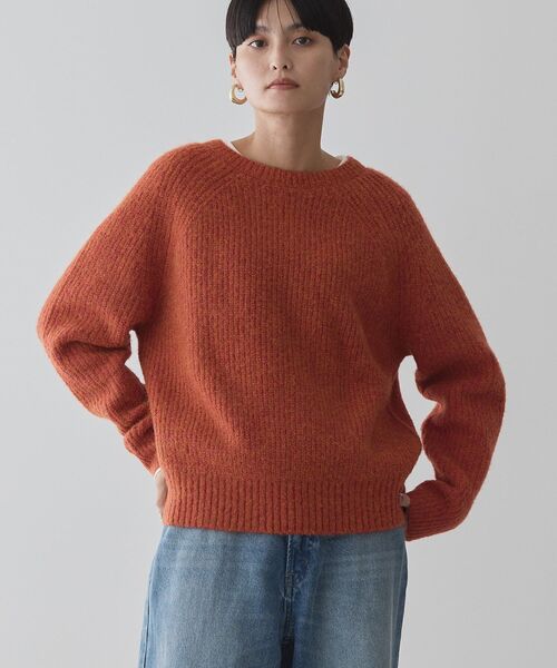 「AMERICAN HOLIC」 長袖ニット M オレンジ レディース_画像7