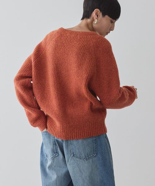 「AMERICAN HOLIC」 長袖ニット M オレンジ レディース_画像9