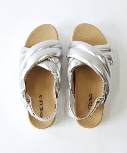 「Minnetonka」 ヒールサンダル 9 ブラック レディース_画像6