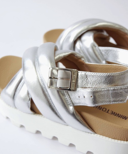 「Minnetonka」 ヒールサンダル 9 ブラック レディース_画像8
