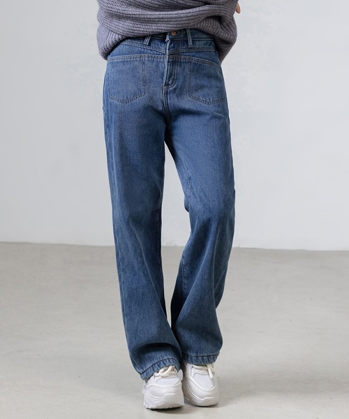 「DAY CLOSET」 デニムパンツ L ブルー レディース_画像3