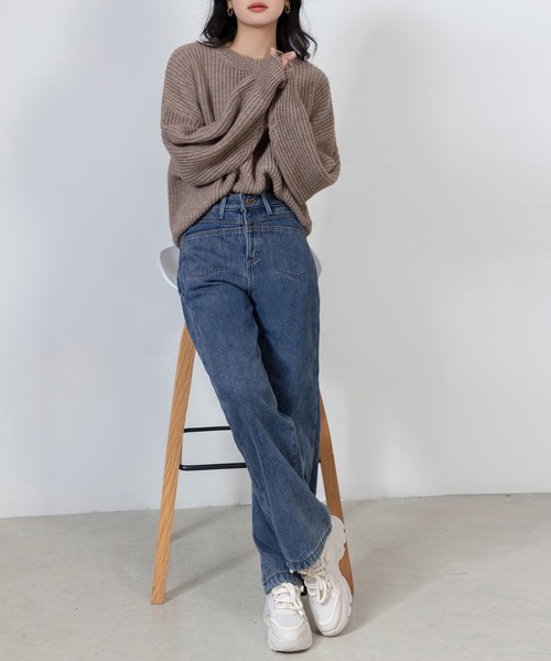 「DAY CLOSET」 デニムパンツ L ブルー レディース_画像7