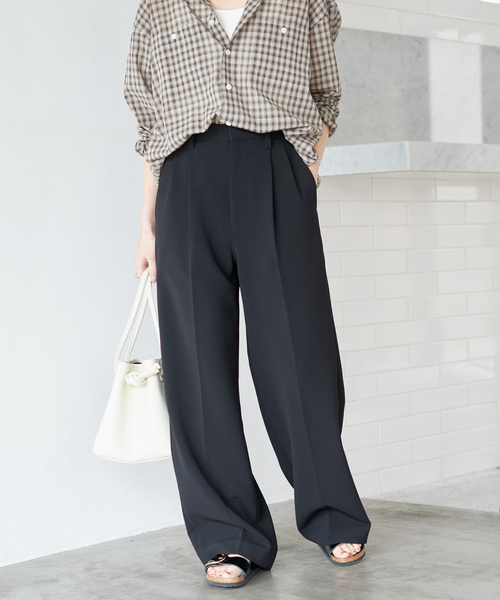 「Spick \u0026 Span」 スラックス 34 チャコールグレー レディースの画像