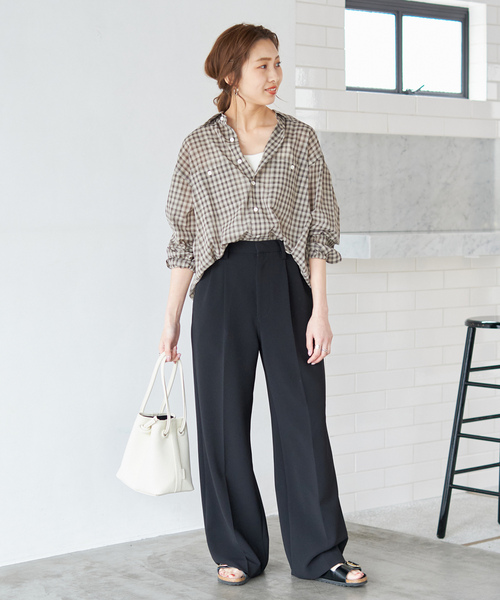 「Spick \u0026 Span」 スラックス 34 チャコールグレー レディースの画像