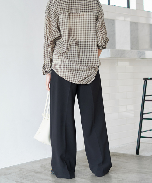 「Spick \u0026 Span」 スラックス 34 チャコールグレー レディースの画像