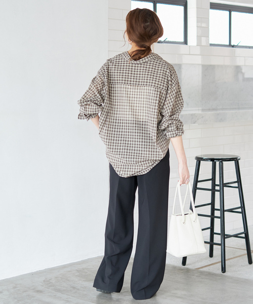 「Spick \u0026 Span」 スラックス 34 チャコールグレー レディースの画像