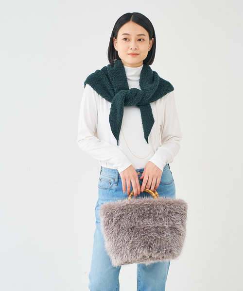 「EARTH MADE」 ハンドバッグ フリー グレー レディース_画像7