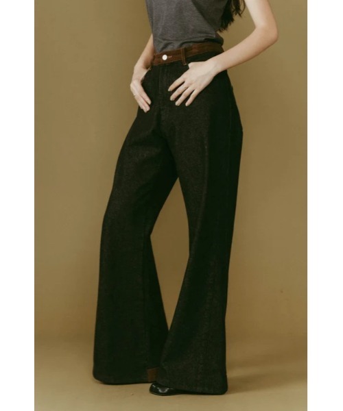 「Knuth Marf」 ブーツカットデニムパンツ SMALL ブラック レディース