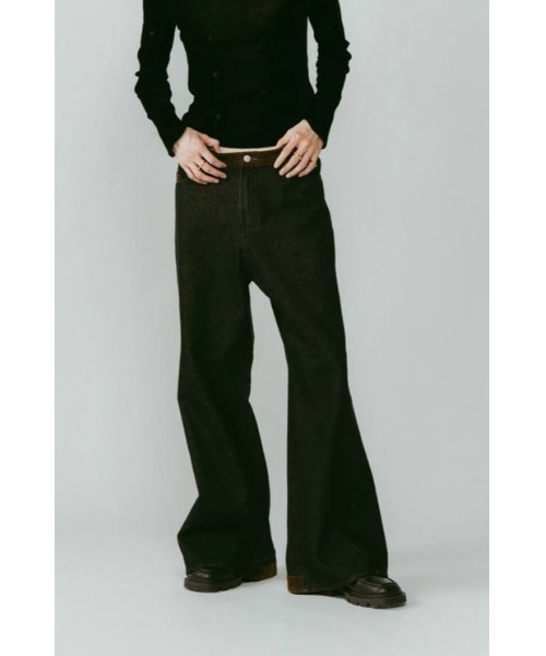 「Knuth Marf」 ブーツカットデニムパンツ SMALL ブラック レディース