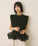 アンサンブル ニットベストオーガンジーキャミソ...の詳細画像1