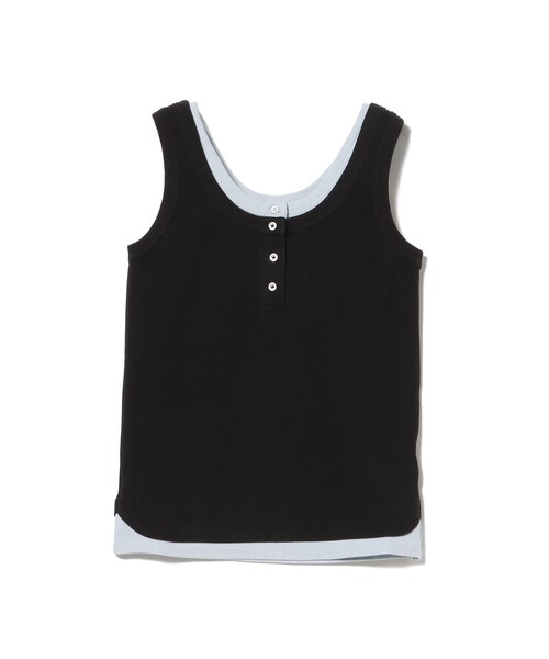 BEAMS HEART（ビームス ハート） ヘンリーネック tシャツ レイヤード風
