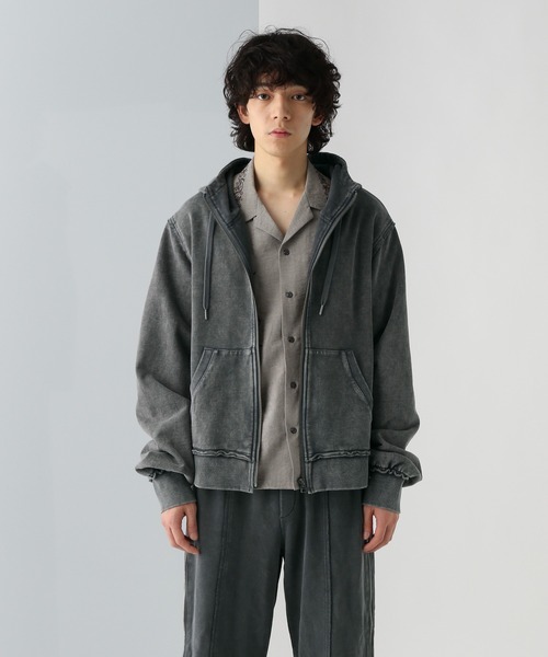 HARE（ハレ） ジップアップパーカー SMALL チャコールグレー メンズ 