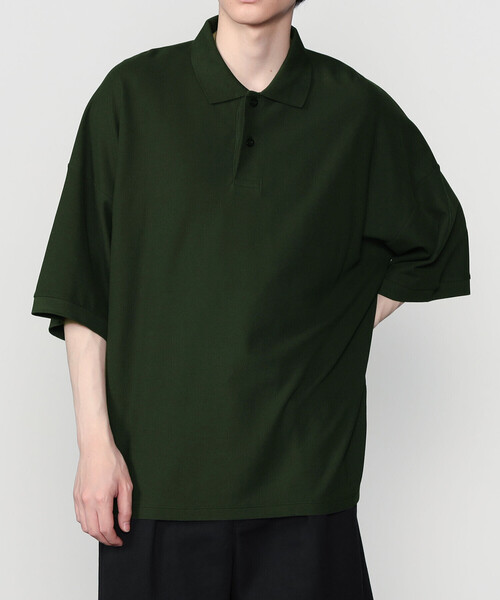 ポロシャツ handvaerk | コットンピケ ビッグポロシャツ MEN メンズの画像