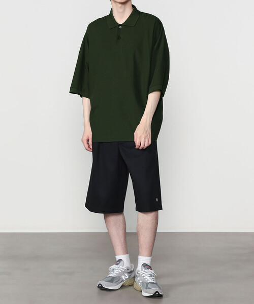 ポロシャツ handvaerk | コットンピケ ビッグポロシャツ MEN メンズの画像