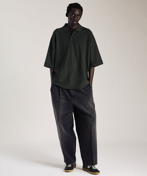 ポロシャツ handvaerk | コットンピケ ビッグポロシャツ MEN メンズの画像