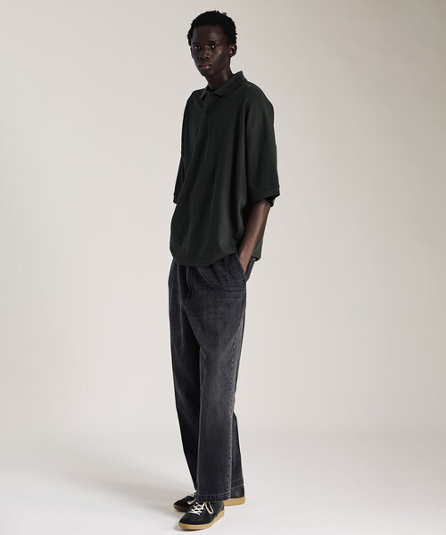 ポロシャツ handvaerk | コットンピケ ビッグポロシャツ MEN メンズの画像