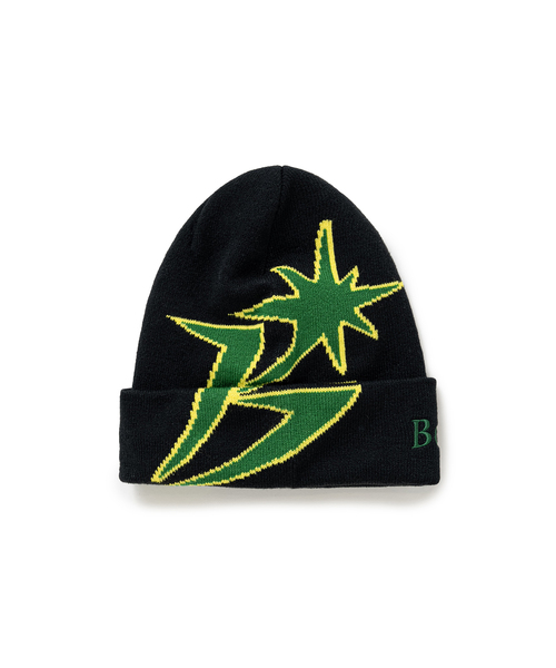 新品 BOTT ビーニー green 希少 未使用 knit cap カーキ BoTT（ボット） ニット帽 ニットキャップ BIG B LOGO BEANIE メンズ