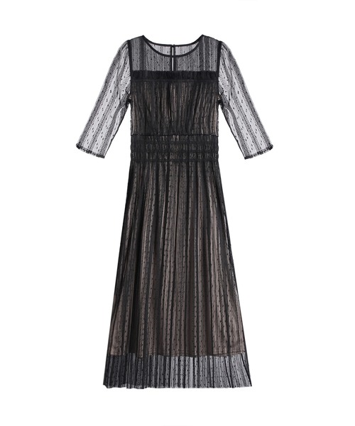 「DRESS PLUS」 7分袖ワンピース L ピンク レディース_画像2