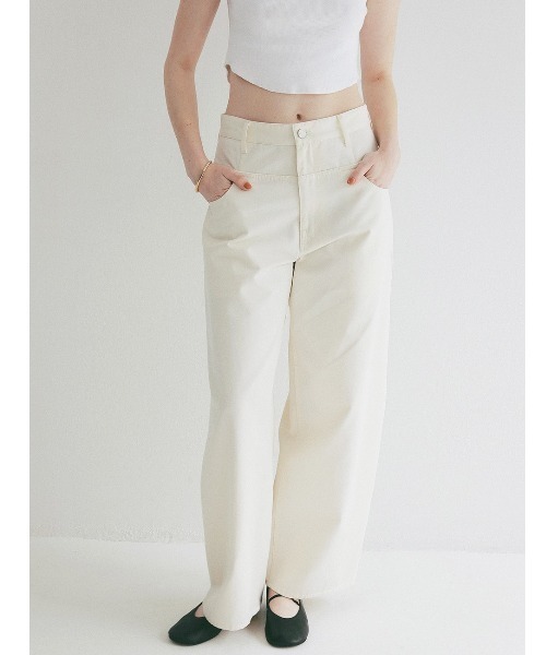 クラネ　LOW WAIST BARREL PANTS CLANE（クラネ） ワイドパンツ パンツ CLANE/クラネ/LOW WAIST BARREL