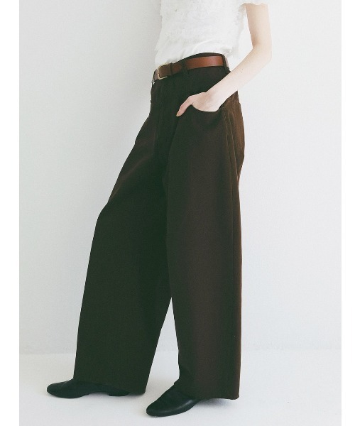 クラネ　LOW WAIST BARREL PANTS CLANE（クラネ） ワイドパンツ パンツ CLANE/クラネ/LOW WAIST BARREL