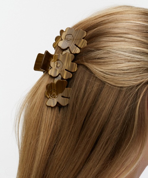 マリメッコ　ヘアクリップ　ブラウン　Marimekko marimekko（マリメッコ） ヘアクリップ Mini Unikko / Hair Clip