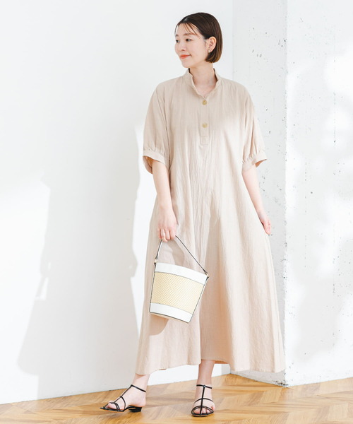 「F by ROSSO」 半袖ワンピース 38 オレンジ レディース_画像4