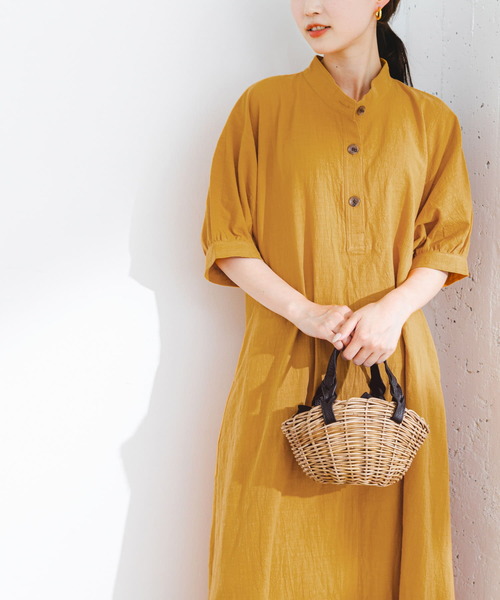 「F by ROSSO」 半袖ワンピース 38 オレンジ レディース_画像8