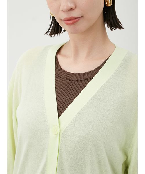 「Mila Owen」 ニットカーディガン 0 ブルー レディース_画像6