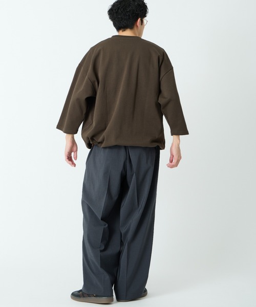 「UNIVERSAL OVERALL」 7分袖カットソー M アッシュ レディース_画像9
