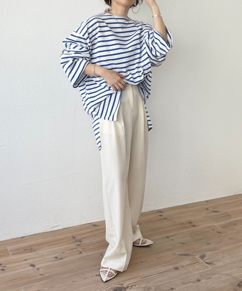 「wee9s」 長袖カットソー SHORT チェリーレッド レディース_画像3