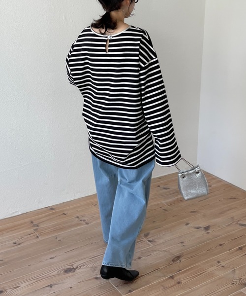 「wee9s」 長袖カットソー SHORT チェリーレッド レディース_画像5