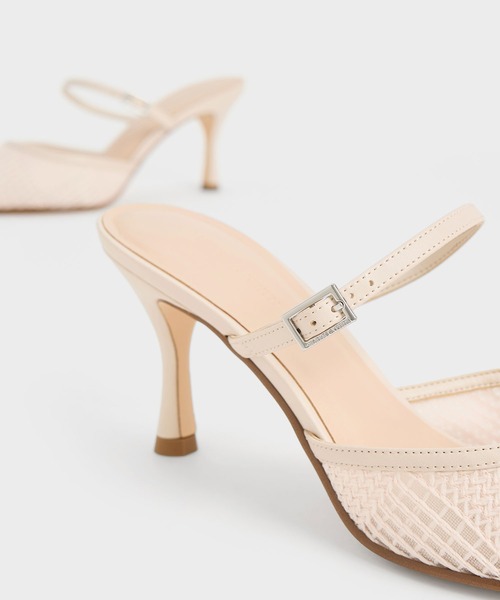「CHARLES & KEITH」 ヒールサンダル 24.5cm ブラック系その他2 レディース_画像3