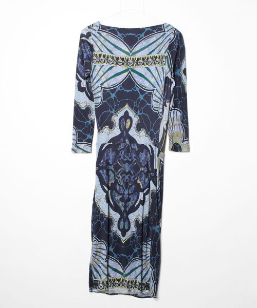 EMILIO PUCCI 長袖ワンピース ブラウス EMILIO PUCCI（エミリオプッチ） 長袖ワンピース 36 ブルー レディース