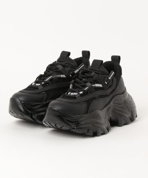 「STEVE MADDEN」 ローカットスニーカー 24.0cm ブラック レディース_画像3