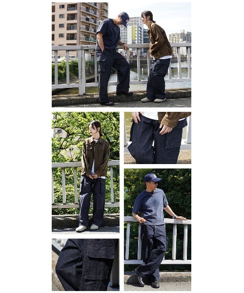 WAIPER.inc ジーンズ フランス軍 M-47 カーゴパンツ KURABO DENIM