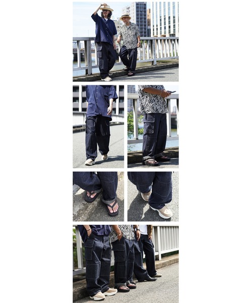 WAIPER.inc ジーンズ フランス軍 M-47 カーゴパンツ KURABO DENIM