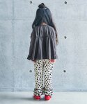tシャツ 袖レースシャーリング長袖トップス キ...の詳細画像2