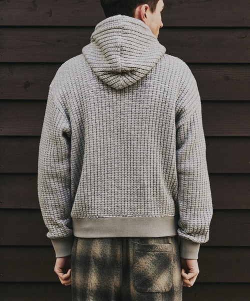 SEAGREEN（シーグリーン） パーカー WOOL ONI WAFFLE HOODIE ウール