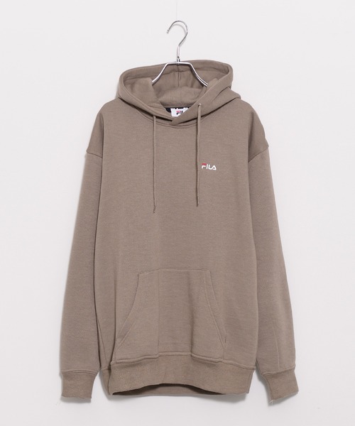 FILA♡【新品タグ付き】 2024FWストレッチ裏起毛のフーディパーカーＬ FILA（フィラ） パーカー 「FILA/フィラ」ワンポイント ロゴ刺繍 裏