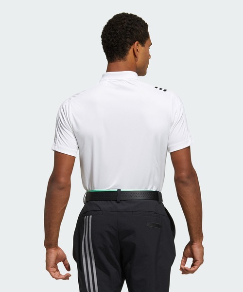 adidas ポロシャツ プライムグリーン エンボスパターン 半袖